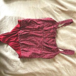 A&F thong bodysuit - rust print, adjustable - size Medium